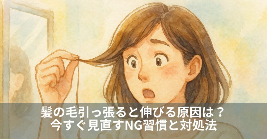 髪の毛引っ張ると伸びる原因は？今すぐ見直すNG習慣と対処法